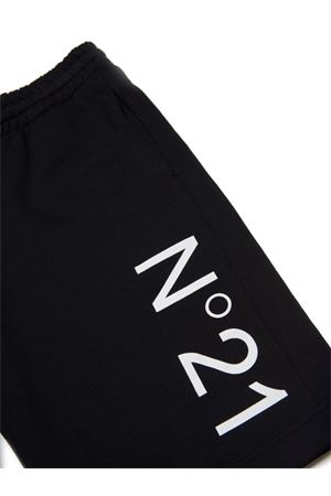 Black cotton shorts N°21 KIDS | N21614N01540N900